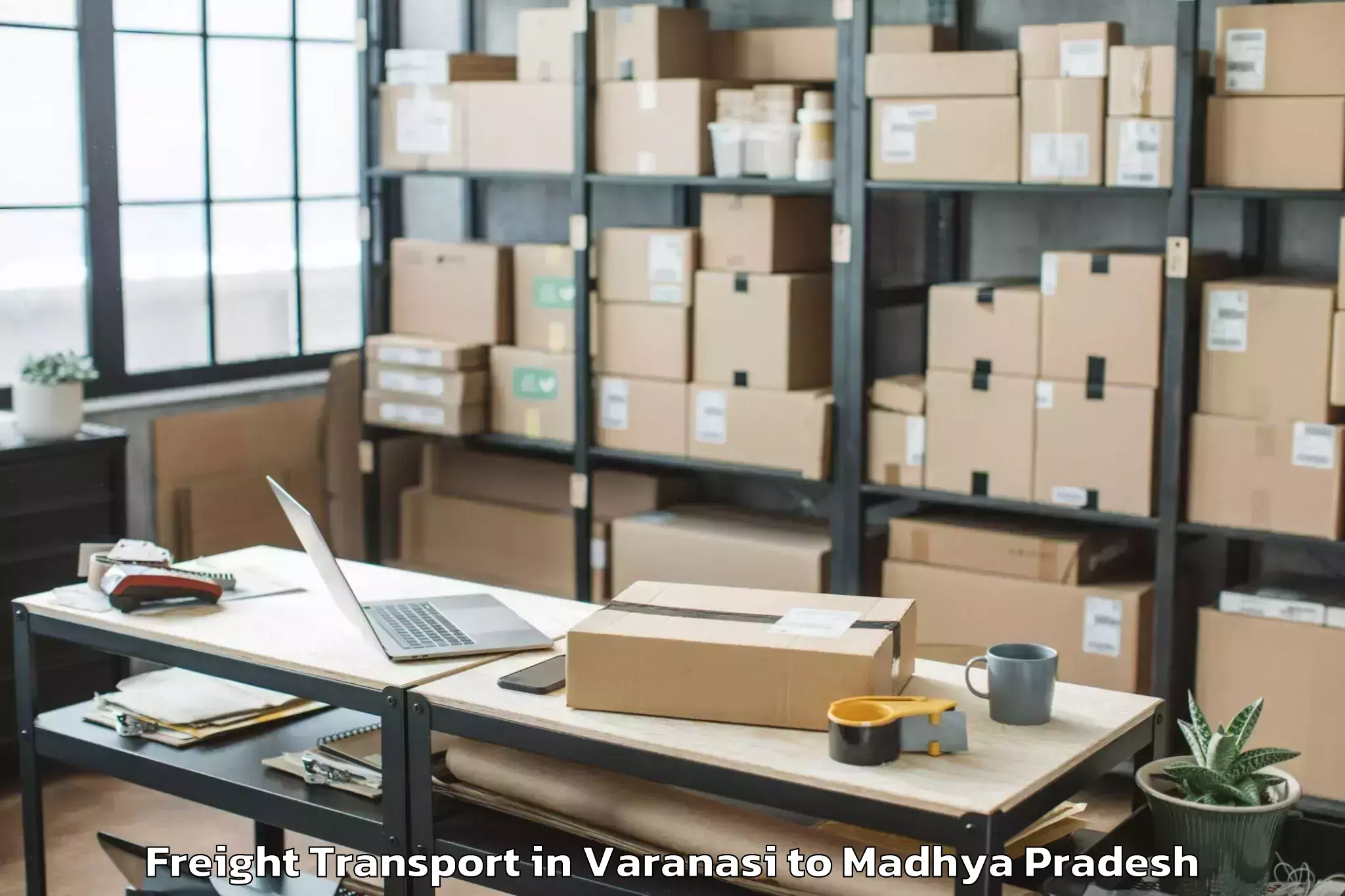 Get Varanasi to Badnagar Freight Transport